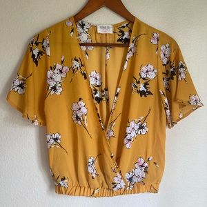 Sienna Sky Yellow Floral Top Elastic Waistband